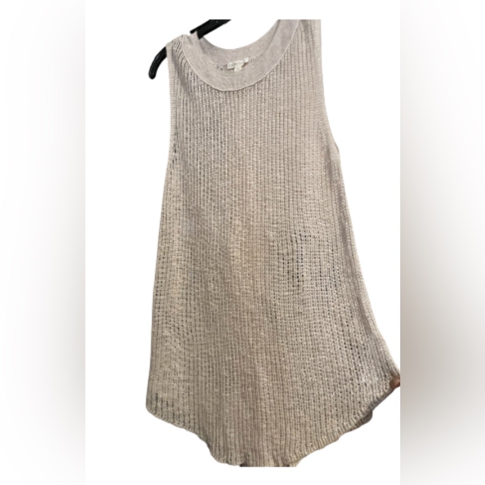 EILEEN FISHER Knit Tank Top In Oatmeal Colorway Medium - Picture 5 of 11